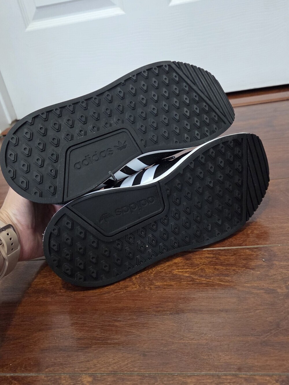 Adidas X_PLR Unisex Black & White Low Top Sneakers Kids Size 6 - Picture 5 of 6